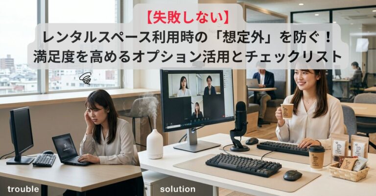 レンタルスペース利用時の「想定外」を防ぐ！画像