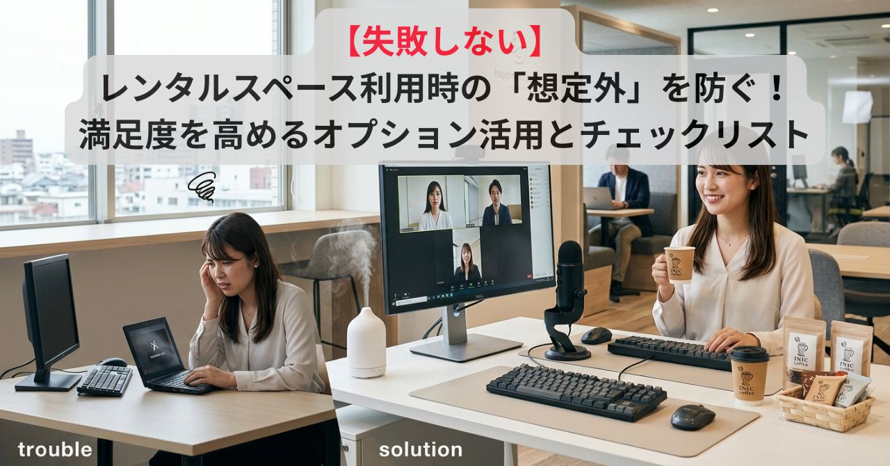 レンタルスペース利用時の「想定外」を防ぐ！画像
